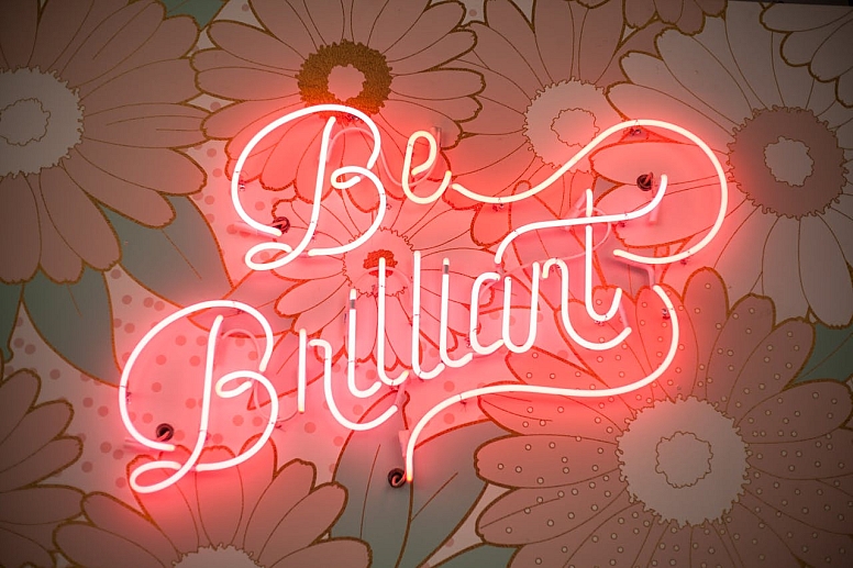 be brilliant neon light