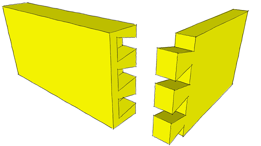 half blind dovetail joint