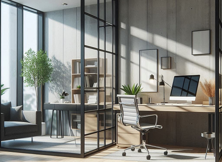 home office glass partitions