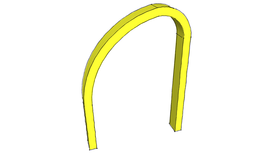 round rampant arch