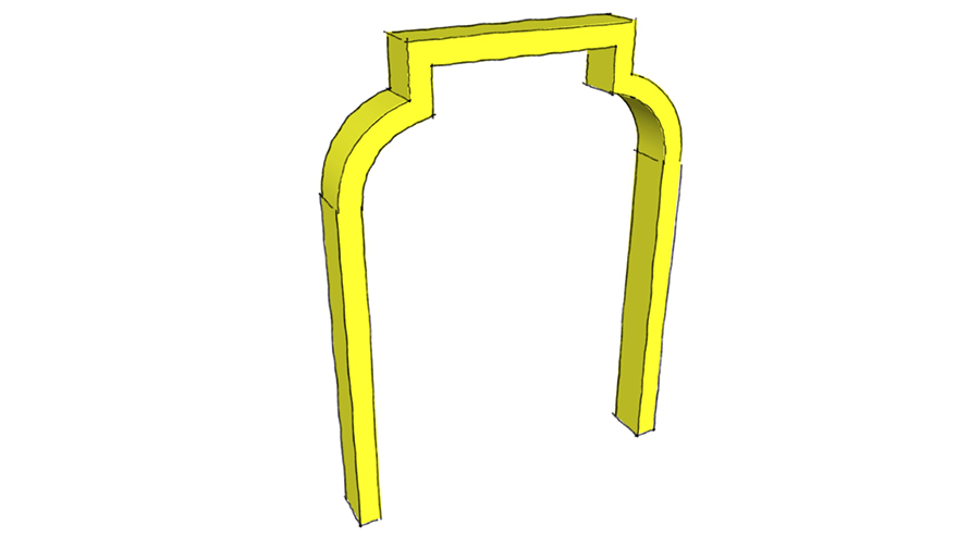 shouldered flat arch