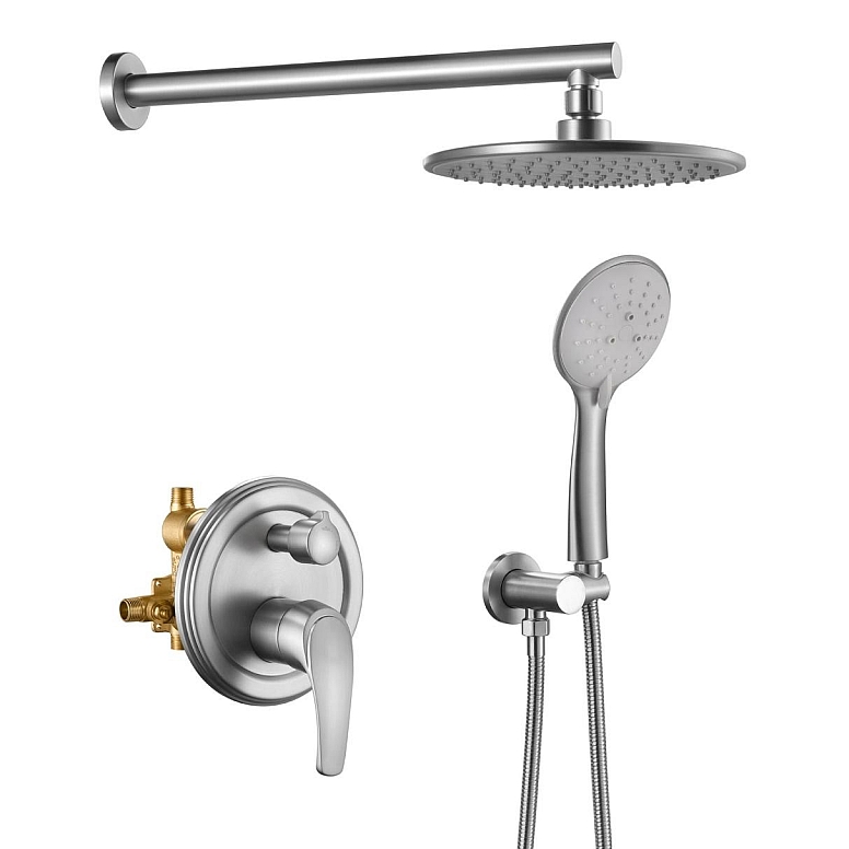 shower faucets in various finishes