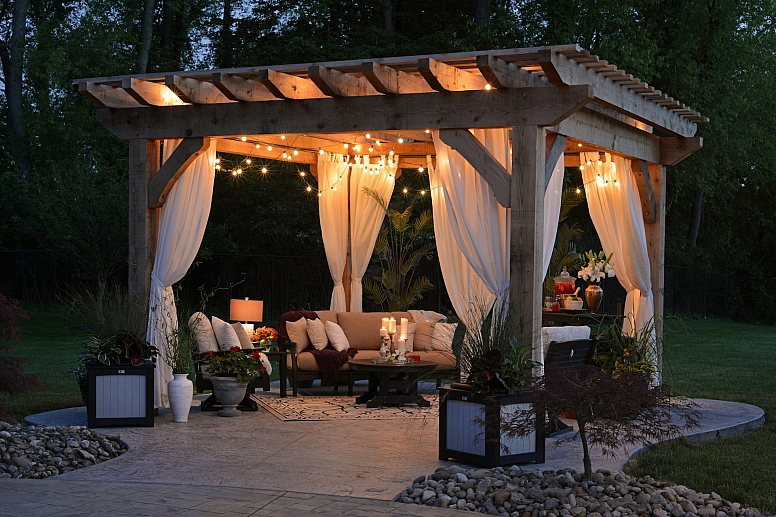 wooden pergola